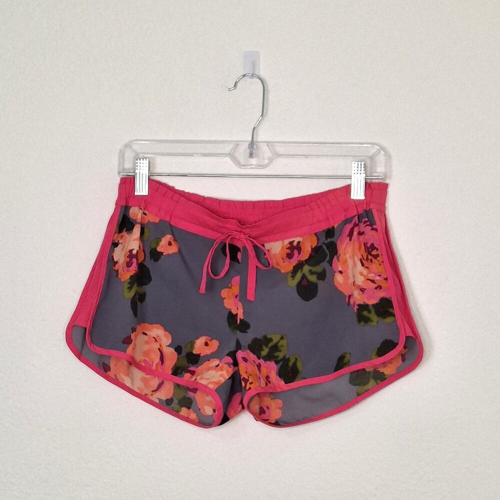 Aerie Floral Shorts Sz XS Tropical Hawaiian Colorful Beach Lounge Sleep
